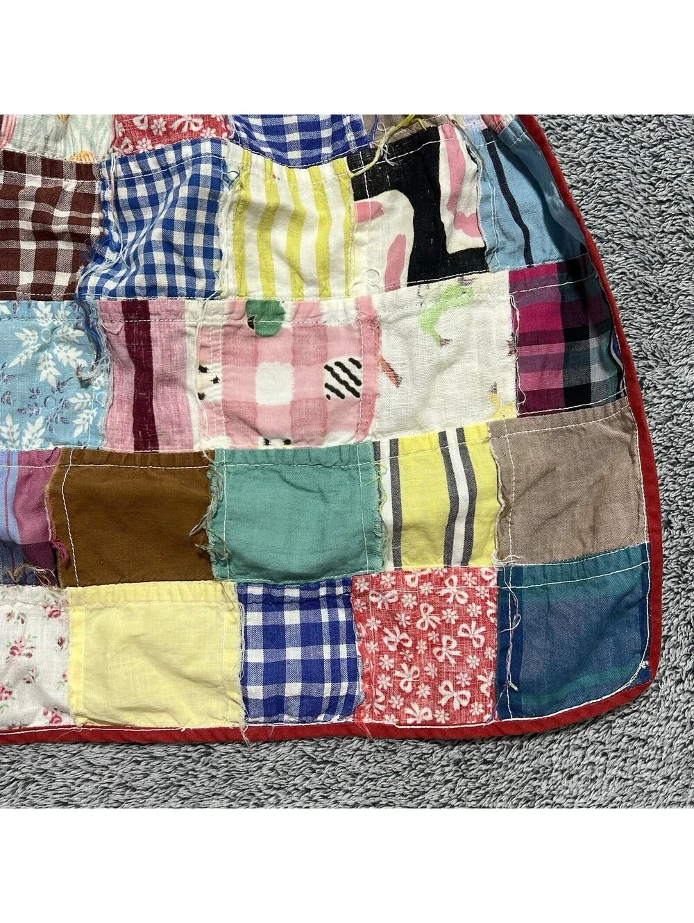 Vintage Handmade Patchwork Half Apron Cottage Farmgirl Country Small Wmn / Youth